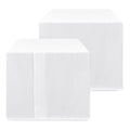 Fitted Card Table Covers 2 Pcs 34X34 Inch White Tablecloths