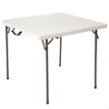 Fold in Half Square Table, 34 Inch, White