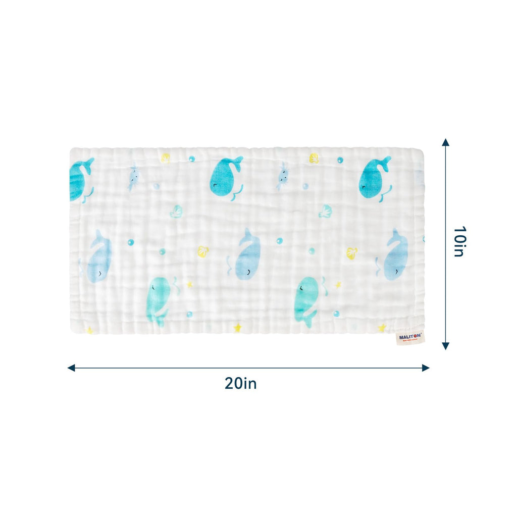 Muslin Baby Burp Cloths 6 Pack Large 20''x10'' 100% Cotton Burp Rags Absorbent and Soft 6 Layers Muslin Cloth Baby