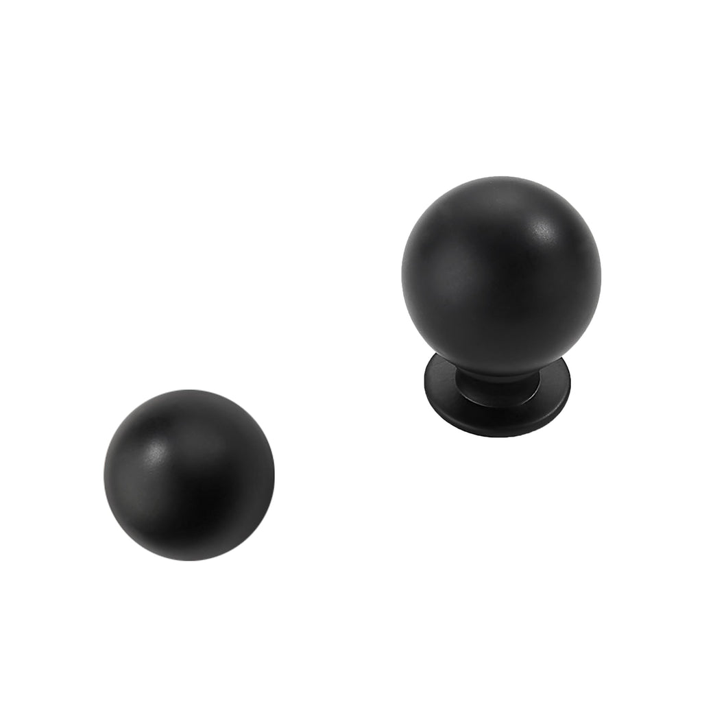10 Pack 1.1 Inch Matte Black Cabinet Knobs Small Ball Kitchen Cabinet Hardware Drawer Knobs Pulls for Drawers.