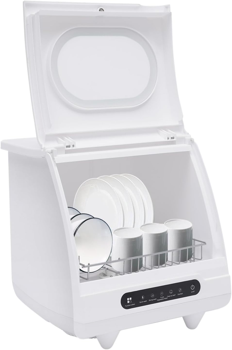 Countertop Dishwasher, 800W 110V Mini Dishwasher Low Noise Portable Dish Washer With 5intelligent Washing Functions