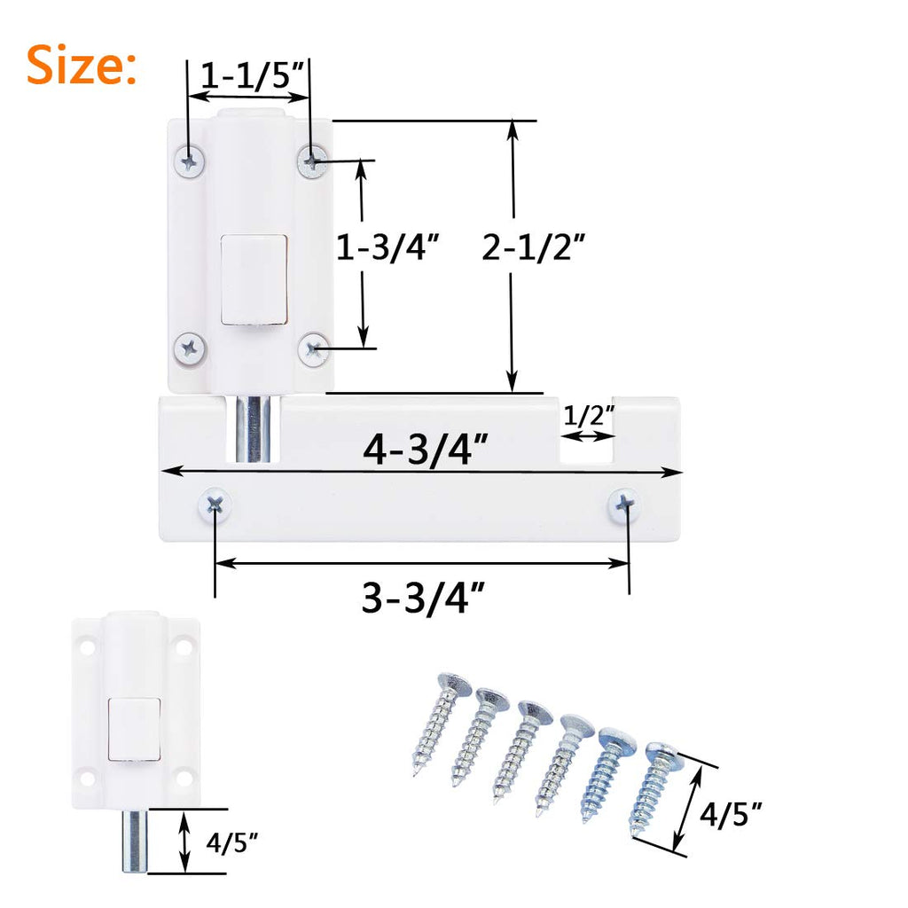 Patio Sliding Door Security Foot Lock Kick Lock, Fits on Top Rail-Childproof patio Door guardian-or Bottom Rail-Foot
