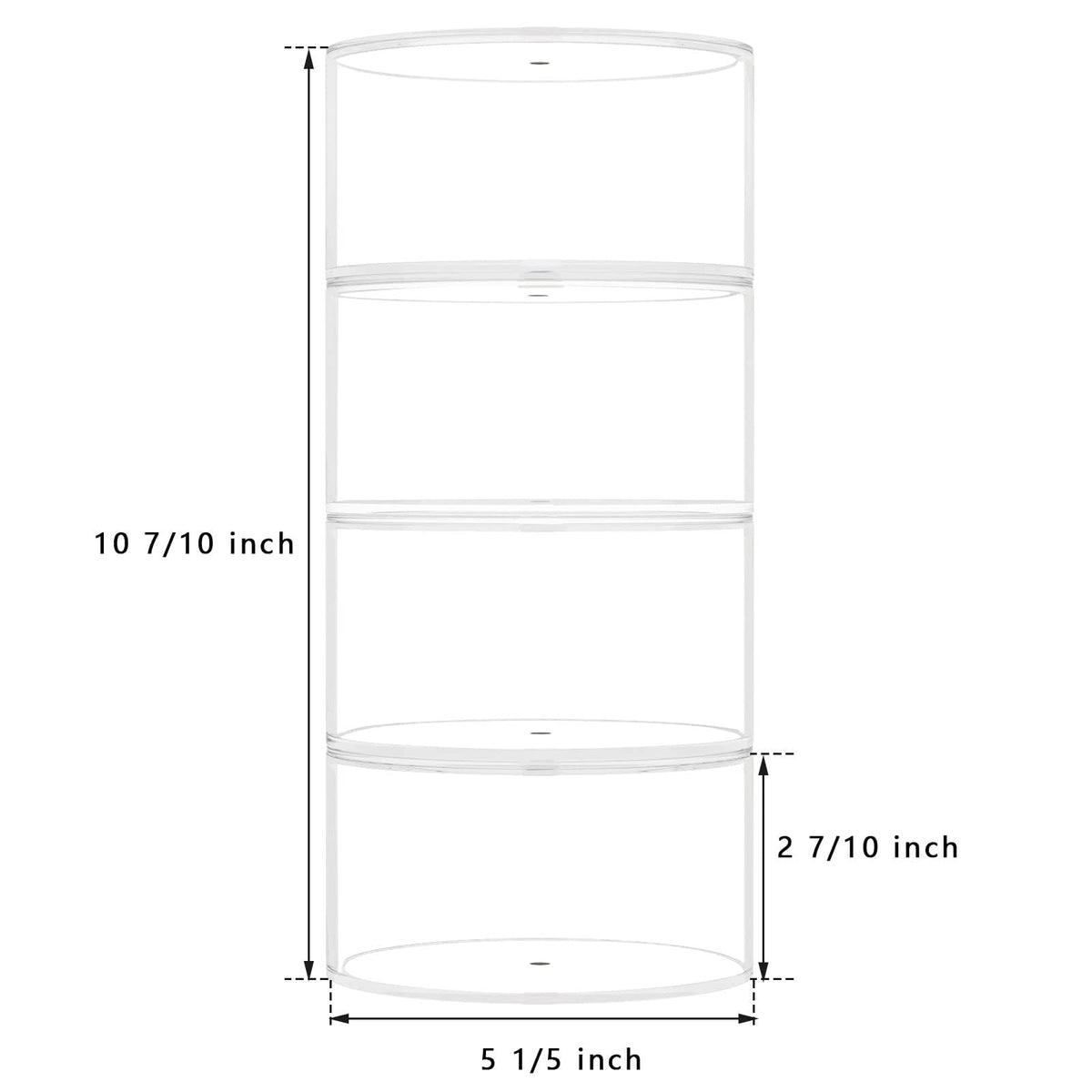 Belt Organizer for Closet, Acrylic Belt Storage Holder Box, 4 Layers