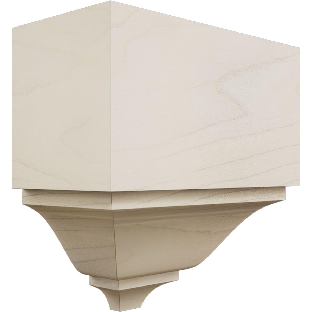 2 3/4"P x 5 5/8"H x 5 1/2"W Solid Hardwood Stain Grade Universal Outside Crown Moulding Block for Profiles