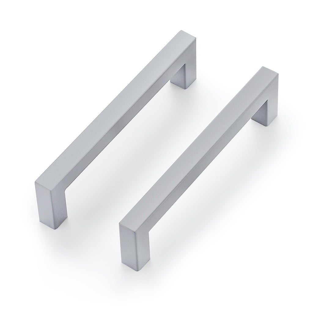 Grey Square Cabinet Handles Drawer Pulls,5 Inch,60 Pack