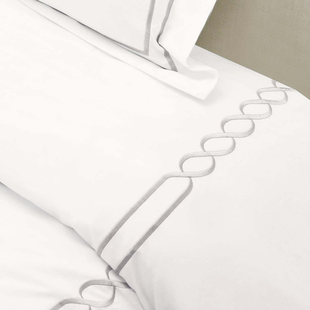 Lorenz Cotton 200 Thread Count Duvet Cover Set, Soft Comforter Covers, Bedroom Essentials, Embroidered Infinity