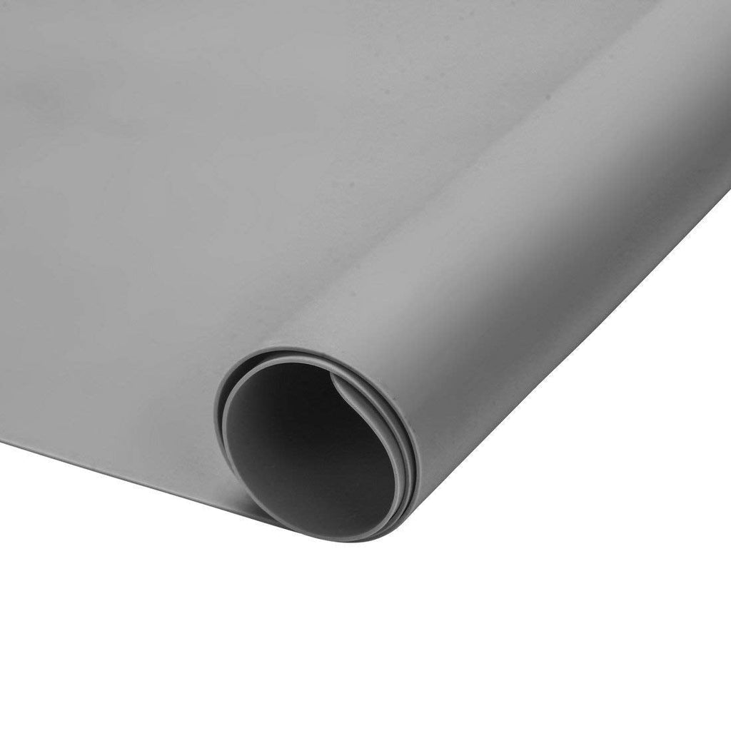 23.6'' by 15.7''Flexible Silicone Placemat Non Slip Waterproof Heat Resistant Dinner Table Grey 2 Pieces