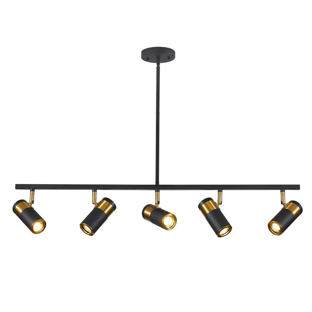 Ceiling Track Lighting Adjustable LED Track Lighting Kit Gold and Black Industrial Ceiling Spot Lighting