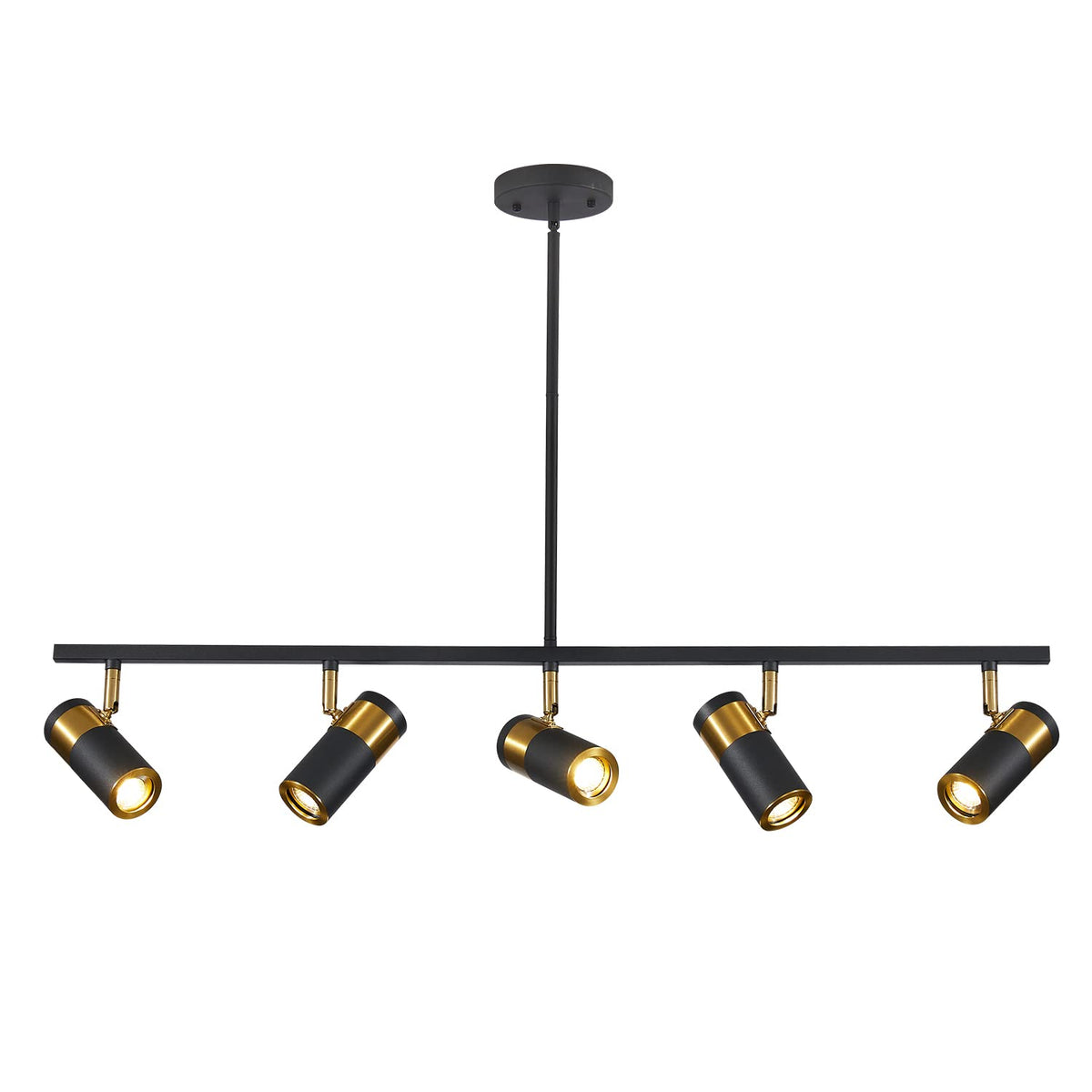 Ceiling Track Lighting Adjustable LED Track Lighting Kit Gold and Black Industrial Ceiling Spot Lighting