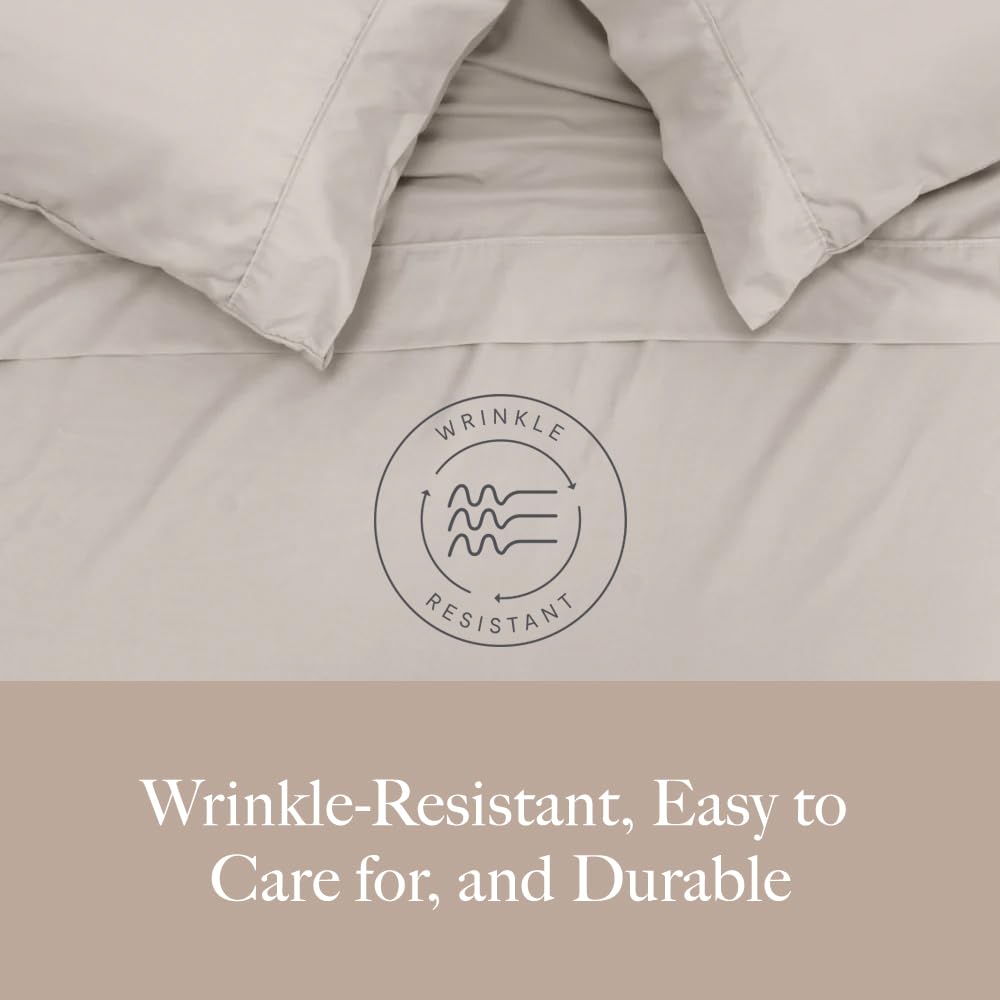 Lux Collection Sheet Set, 4-Piece Microfiber Sheets & Pillowcases - Ultra-Soft, Breathable and Wrinkle-Resistant for