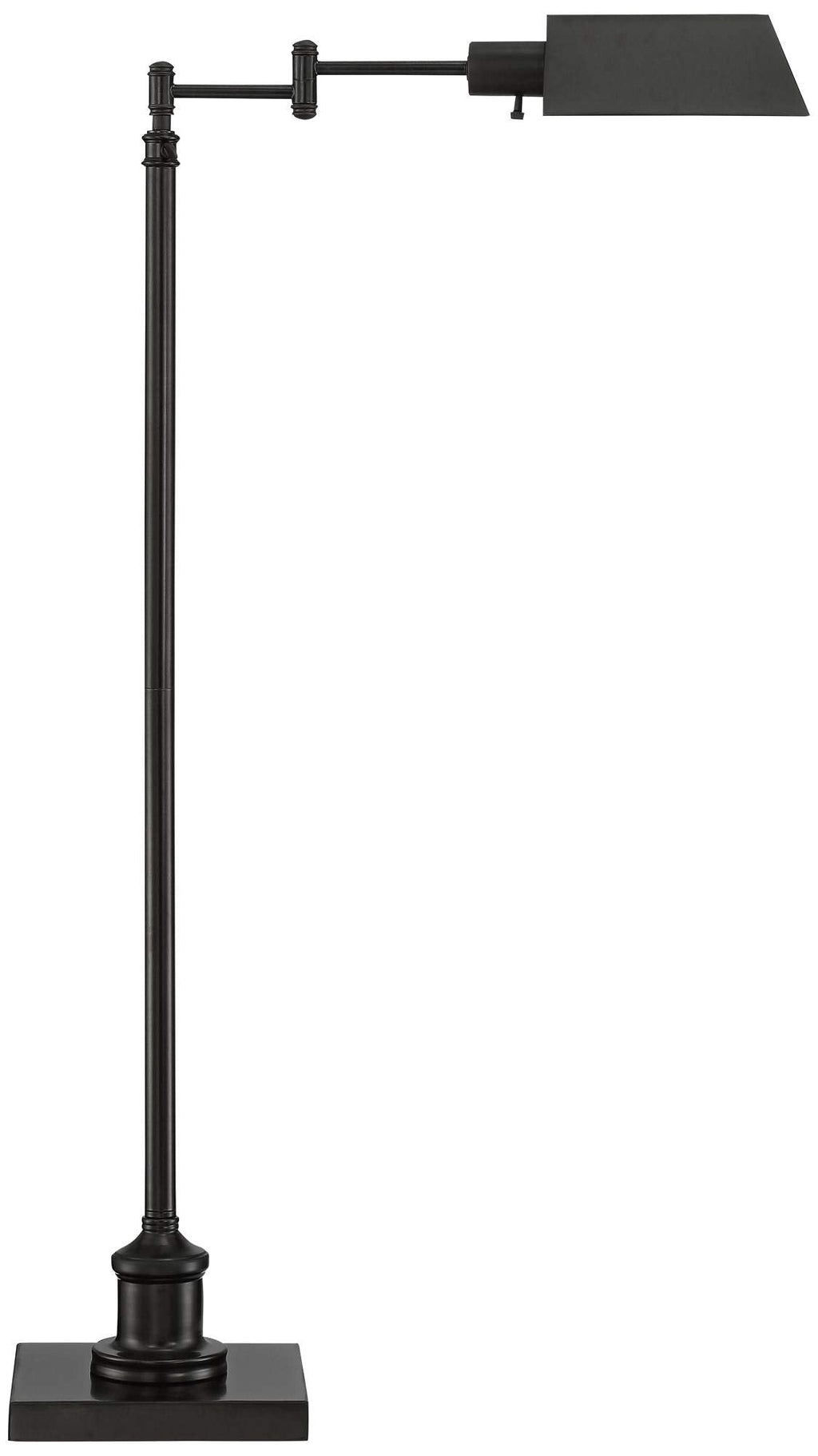 Jenson Adjustable Height Bronze Swing Arm Pharmacy 54" Tall Floor Lamp
