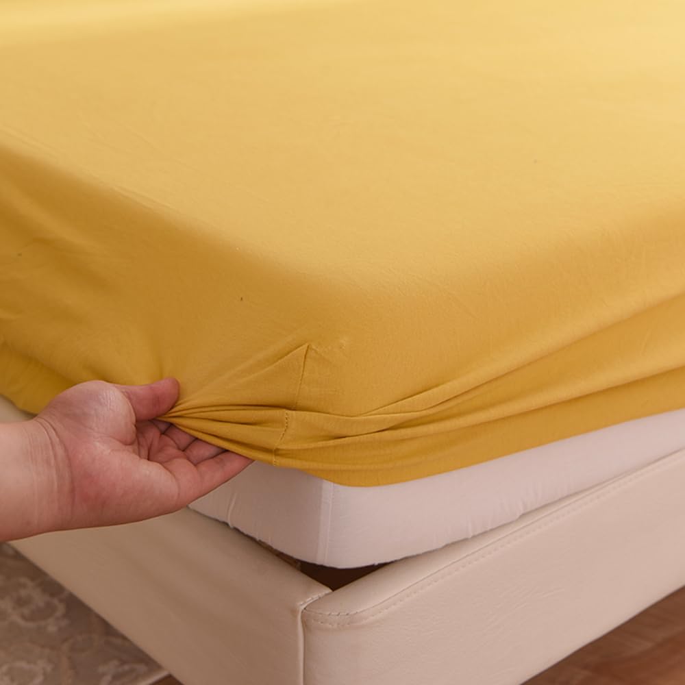 Jersey Knit Sheet Set, Bed Sheets, Jersey Sheet Set - 100% Cotton Jersey Flat Sheet, Fitted Sheet, Pillowcases-Deep