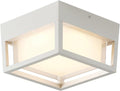 Small Outdoor Flush Mount LED Ceiling Light Exterior Porch Light Ceiling Mounted for Patio Balcony Terrace