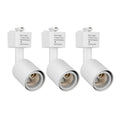 J Type Track Lighting Head to E26 Medium Screw Base Adapter Light Direction Adjustable Pack of 3 (White)