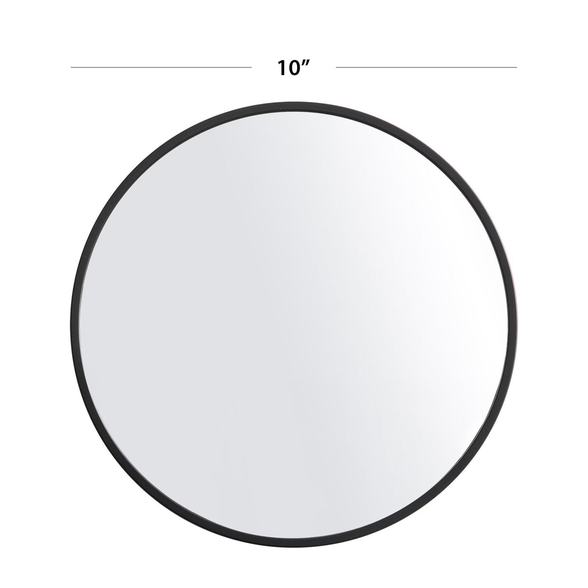 3 Pack 10 Inch Round Wall Mirror Set, Black & Gold Modern Thin Frame Decorative Circular Mirrors, Art Decor Bedroom