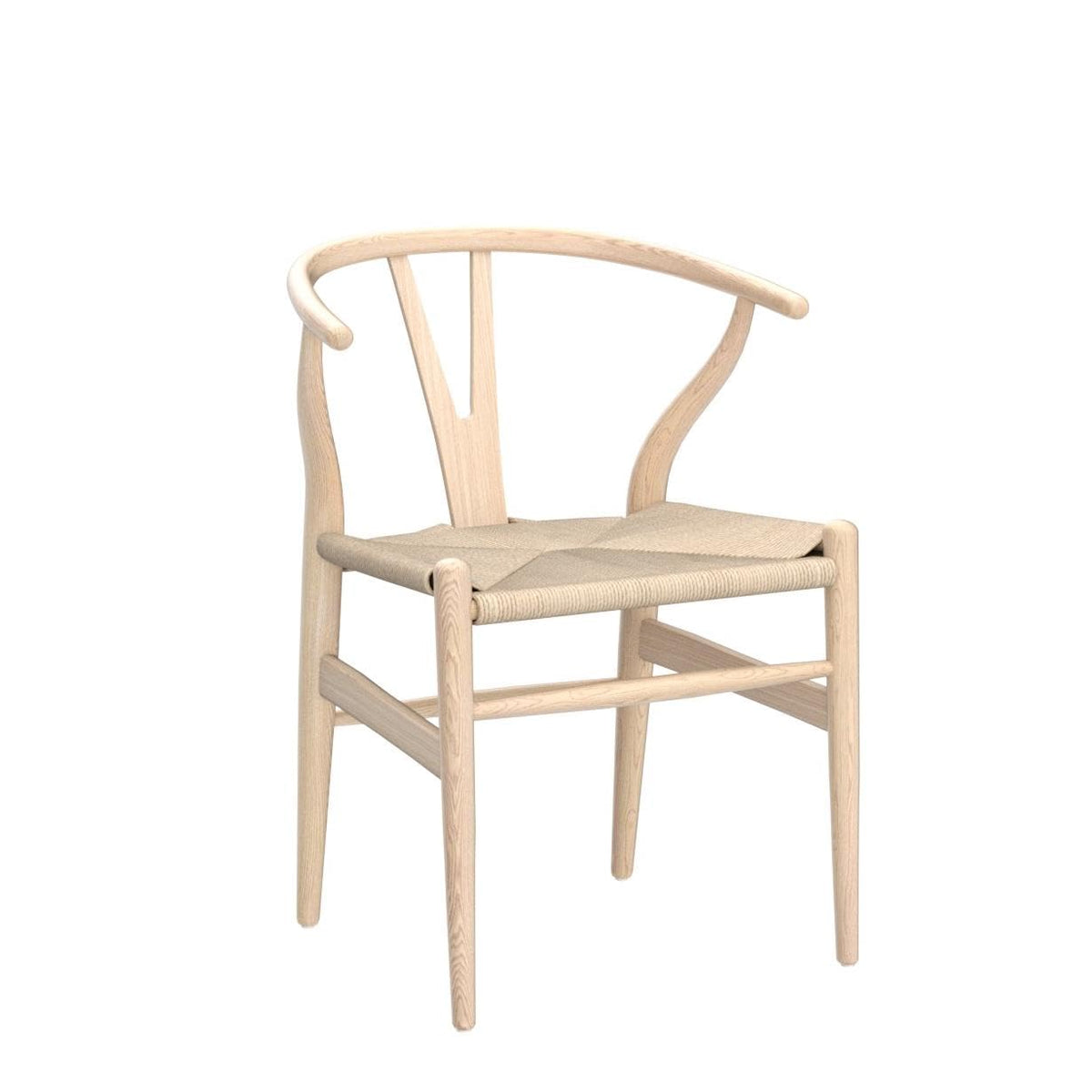 Wishbone Chairs Set of 2, Rattan Dining Chairs (Natural)