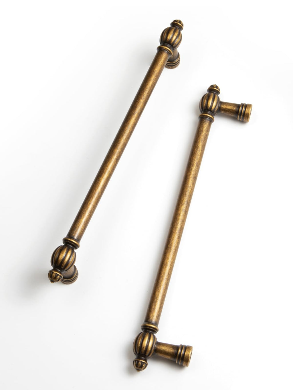 Antique Brass Zinc Alloy Cabinet Pulls - 6.3" (160mm) Hole Center Classic Vintage Drawer Handles,Kitchen Cupboard