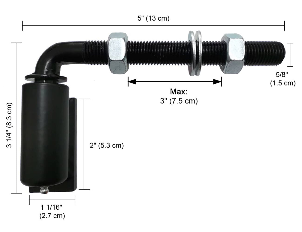 Universal Heavy Duty 5/8" J-Bolt Gate Hinge Steel Pivot Hinge Welded Hinge for Welding on Larger Iron or Steel Gates
