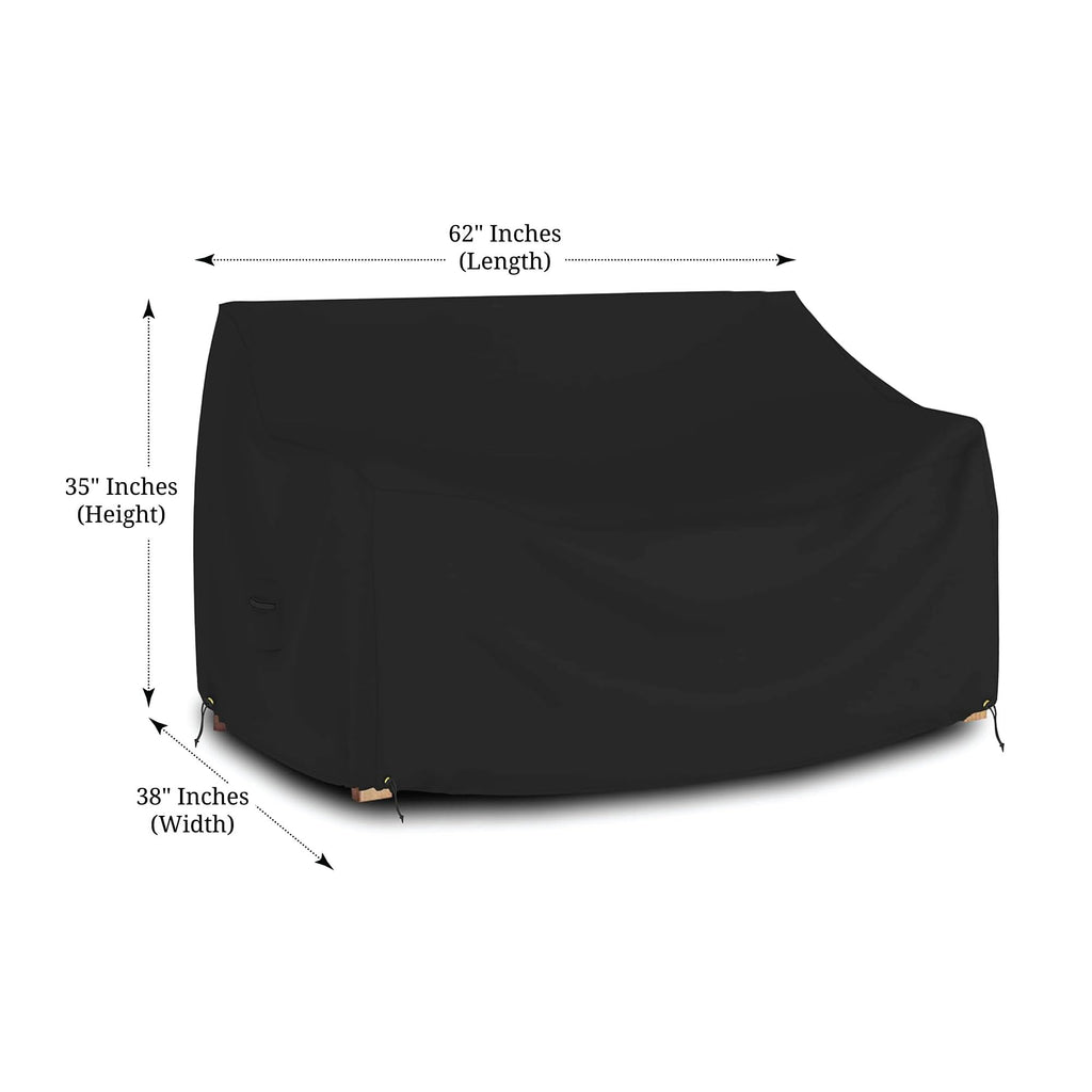 Outdoor Loveseat Sofa Cover, 12 Oz Waterproof UV & Weather Resistant Patio Furniture Bench Cover Outdoor Use with Air