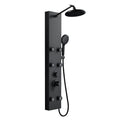 Shower Panel Tower System Stainless Steel, 43.3 Inch, Matte Black