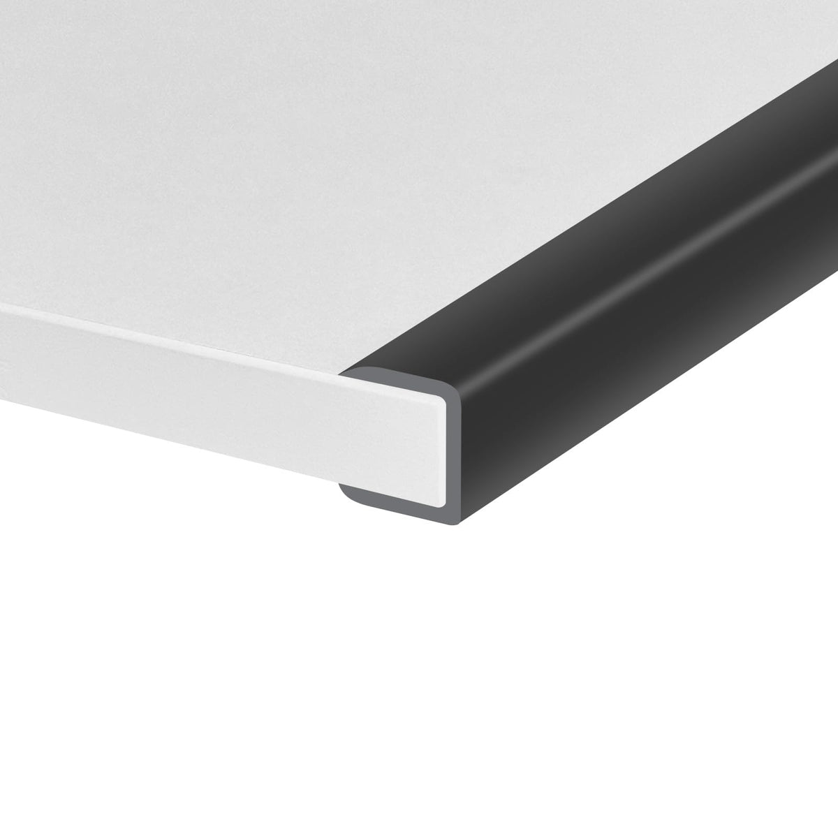 Rubber Edge Trim, Self-Adhesive U Channel Edge Protector for Plywood, Cabinet, 5/8" Wood Edge Banding, Flexible