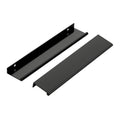 Matte Black Cabinet Pulls Finger Edge Pulls 6-1/4 Inch 30 Pack