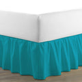 Bed Skirts - Ruffled Bed Skirt with Split Corners 16 Inches Drop 100% Cotton 400 Thread Count Easy to Wash Solid