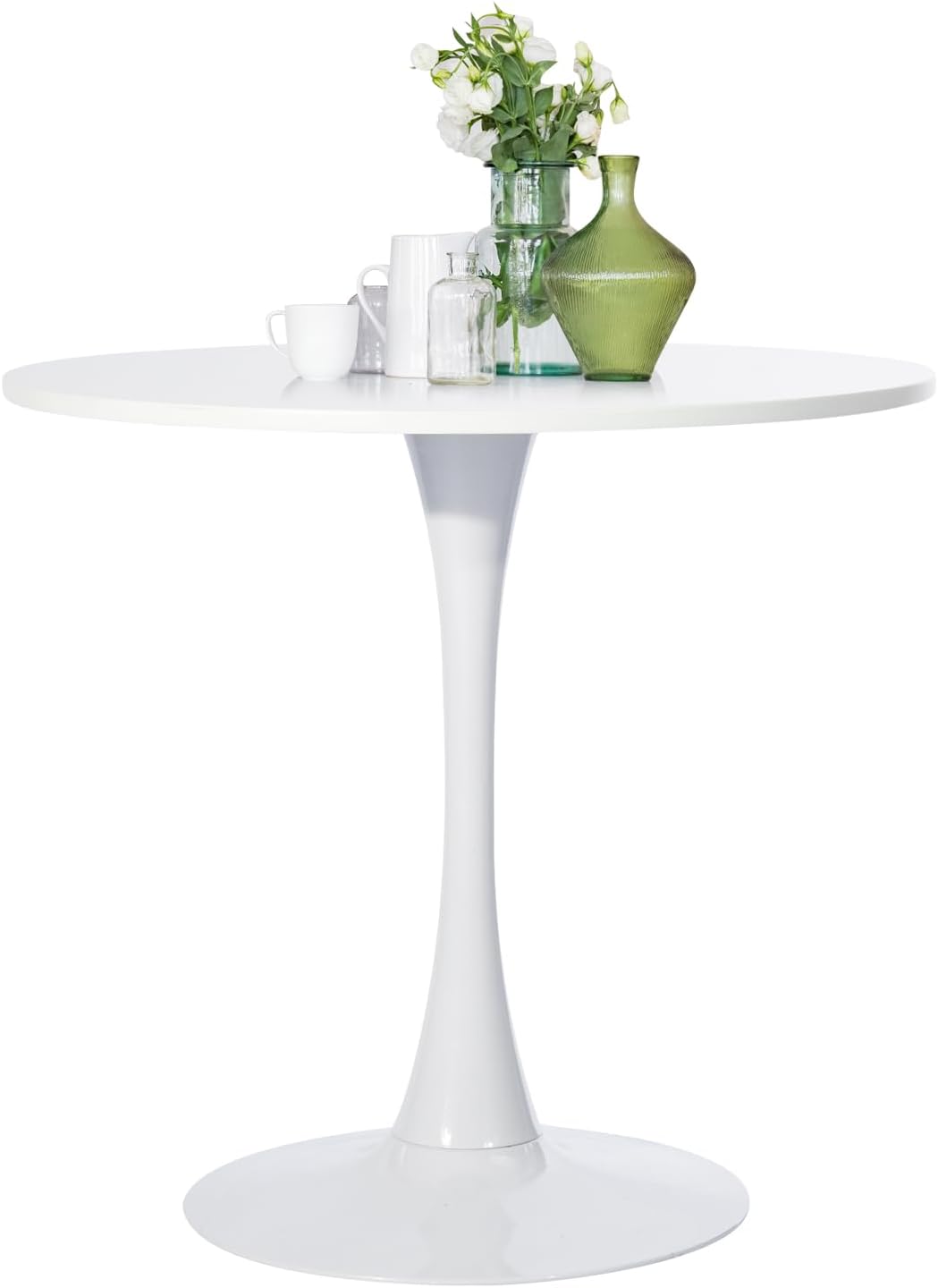 Tulip Round Pedestal Dining Table — White