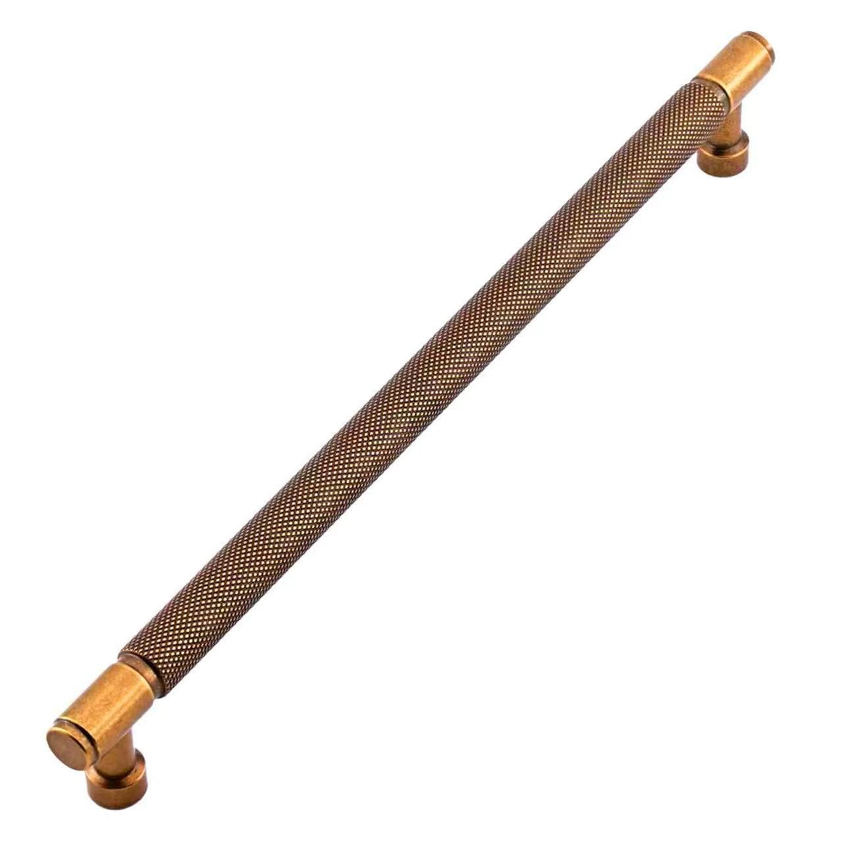 10 Pack Antique Brass Knurled Cabinet Pulls 10 Inch(254mm) Kitchen Cabinet Handles Cabinet Hardware for Drawer Pulls
