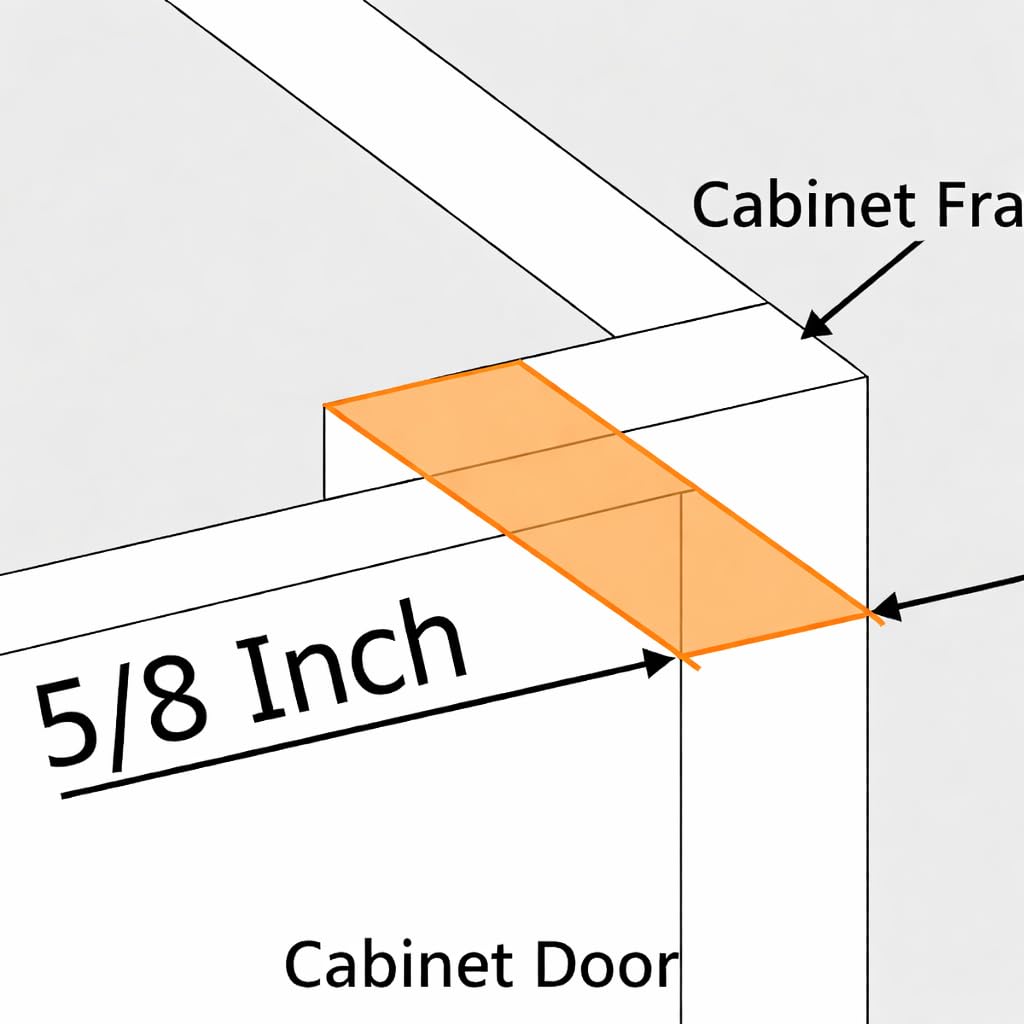 50-Pack 5/8" Overlay Soft Close Face Frame Kitchen Cabinet Hinges