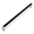 6 Pack 12-5/8 Inch(320mm) Matte Black and Polished Chrome Kitchen Cabinet Handles Knurled Cabinet Pulls Black Drawer