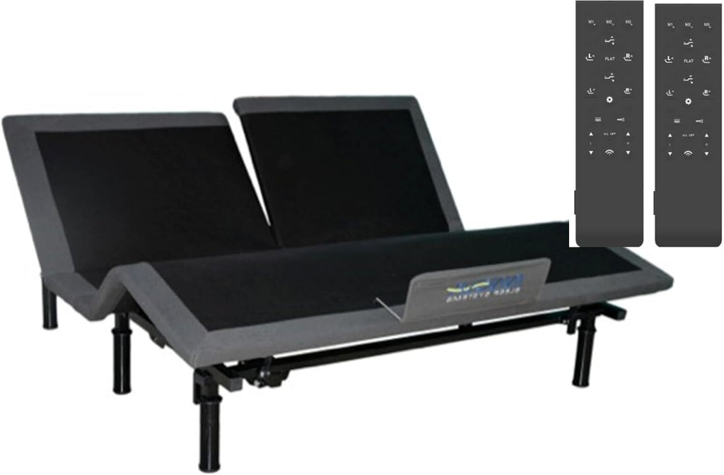 Regent King Split Head Adjustable Bed with Massage and Zero Gravity. Designed for Flex Head, Split Head, or Flex Top