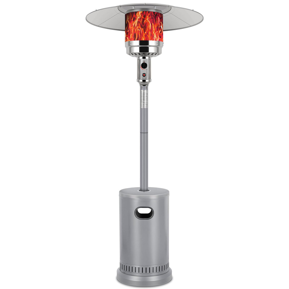 50, 000 BTU Propane Patio Heater, Stainless Steel Burner with Wheels, Table Design, Triple Protection System Outdoor