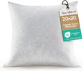 20x20 Feather Throw Pillow Insert, Decorative Pillow Insert for Covers, Fuller Fit with Soft Support for Bed and Couch