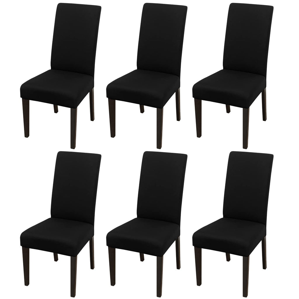 Dining Chair Covers Set of 6, High Stretch Removable Washable Dining Room Chair Covers, Kitchen Chair Cover Party Hotel