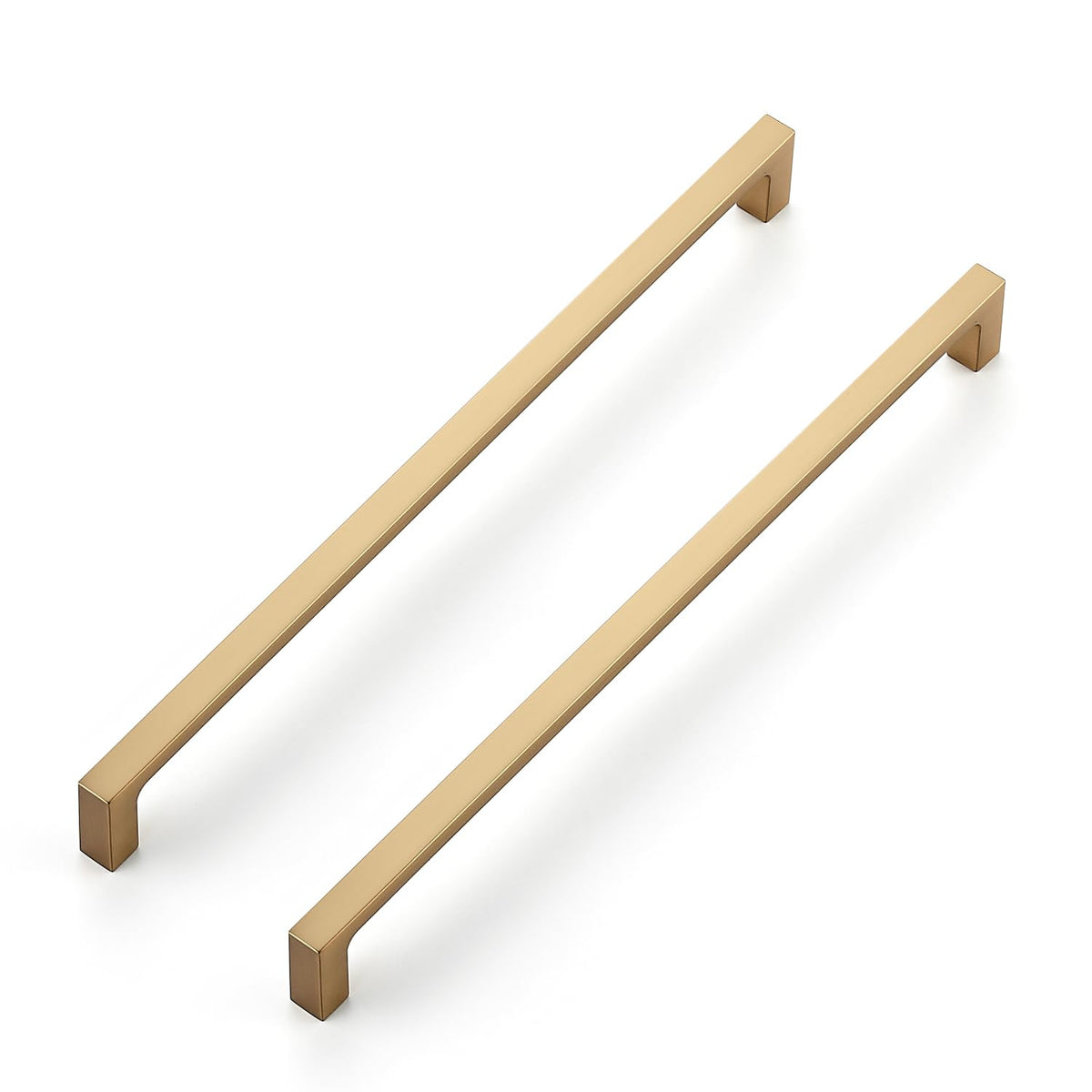 Champagne Bronze Kitchen Square Cabinet Handles 10 Inch 10 Pack