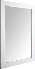 Rectangular Wall Mount Mirror, Wide Trim, 24" x 36", White