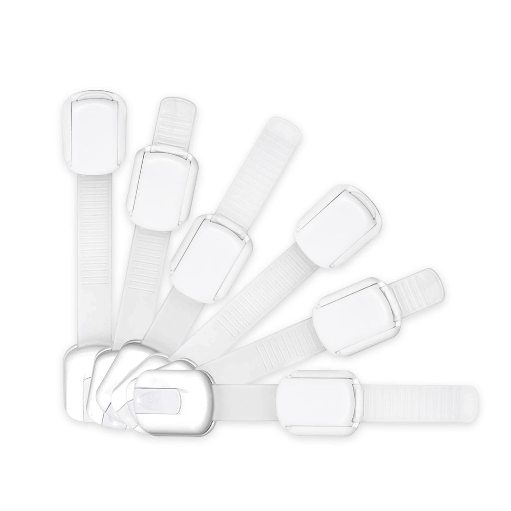 Adjustable & Reusable Child Safety Cabinet Locks & Latches, Baby Proofing Door Window, Cabinet, Toilet, &