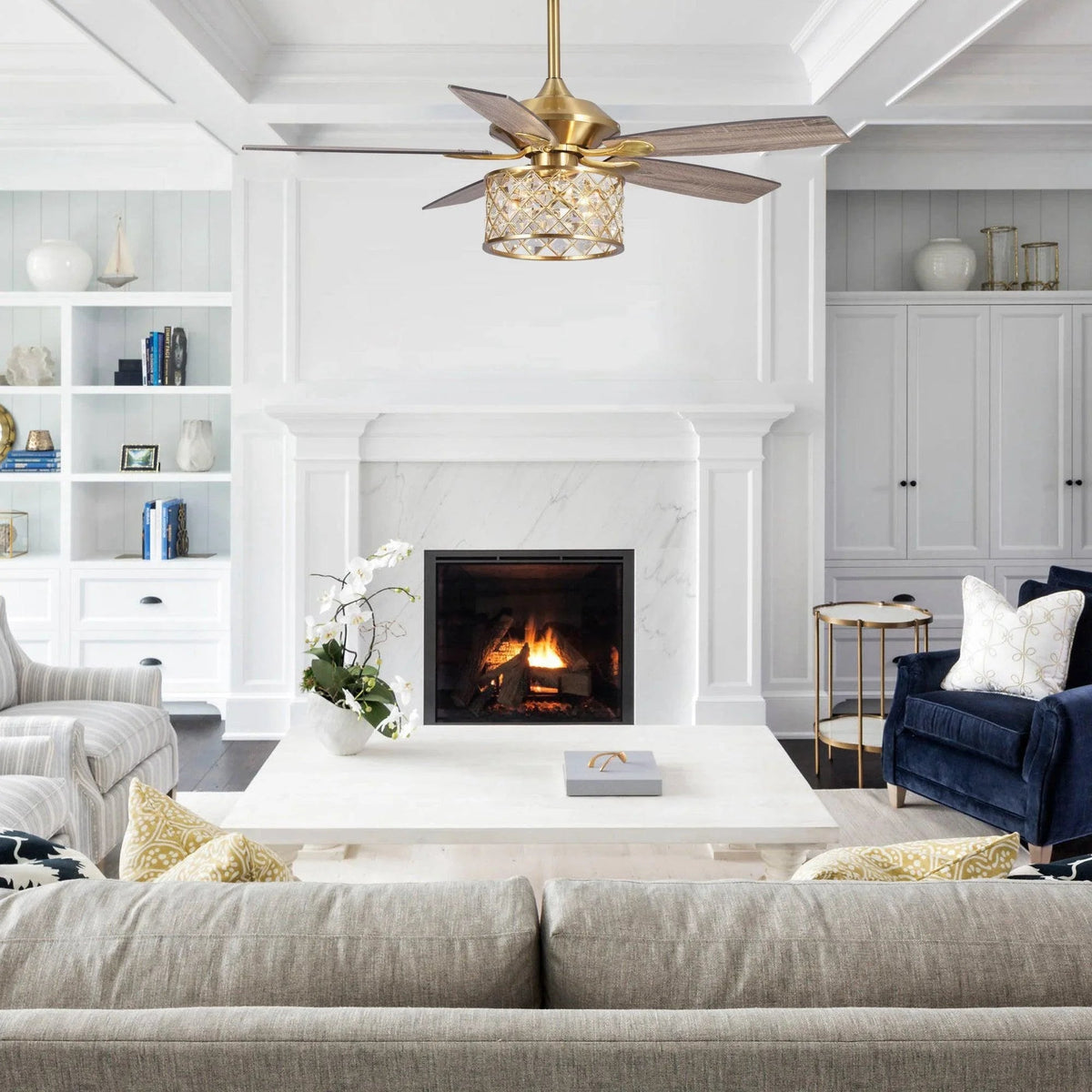 52" Golden Industrial Ceiling Fan