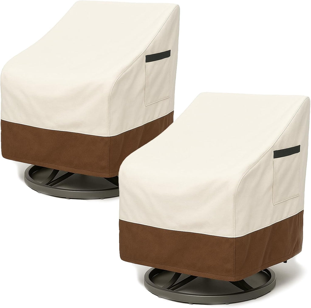 Waterproof Patio Chair Covers, Heavy Duty 600D Lawn Outdoor Furniture Covers for Swivel, Lounge, Rocking & Adirondack