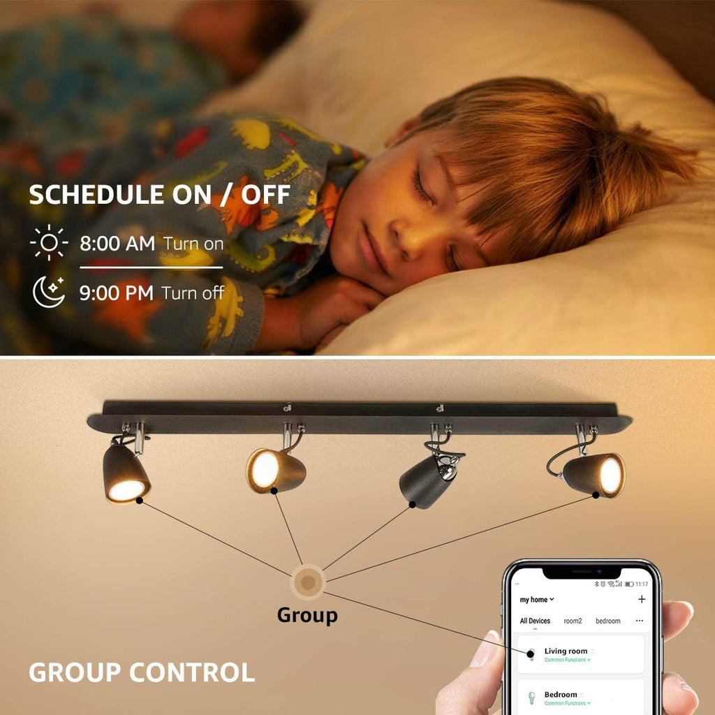 Alexa GU10 LED Light Bulbs - 50W Halogen Equivalent Smart GU10 Bulb Works with Alexa & Google Assistant,Voice and App