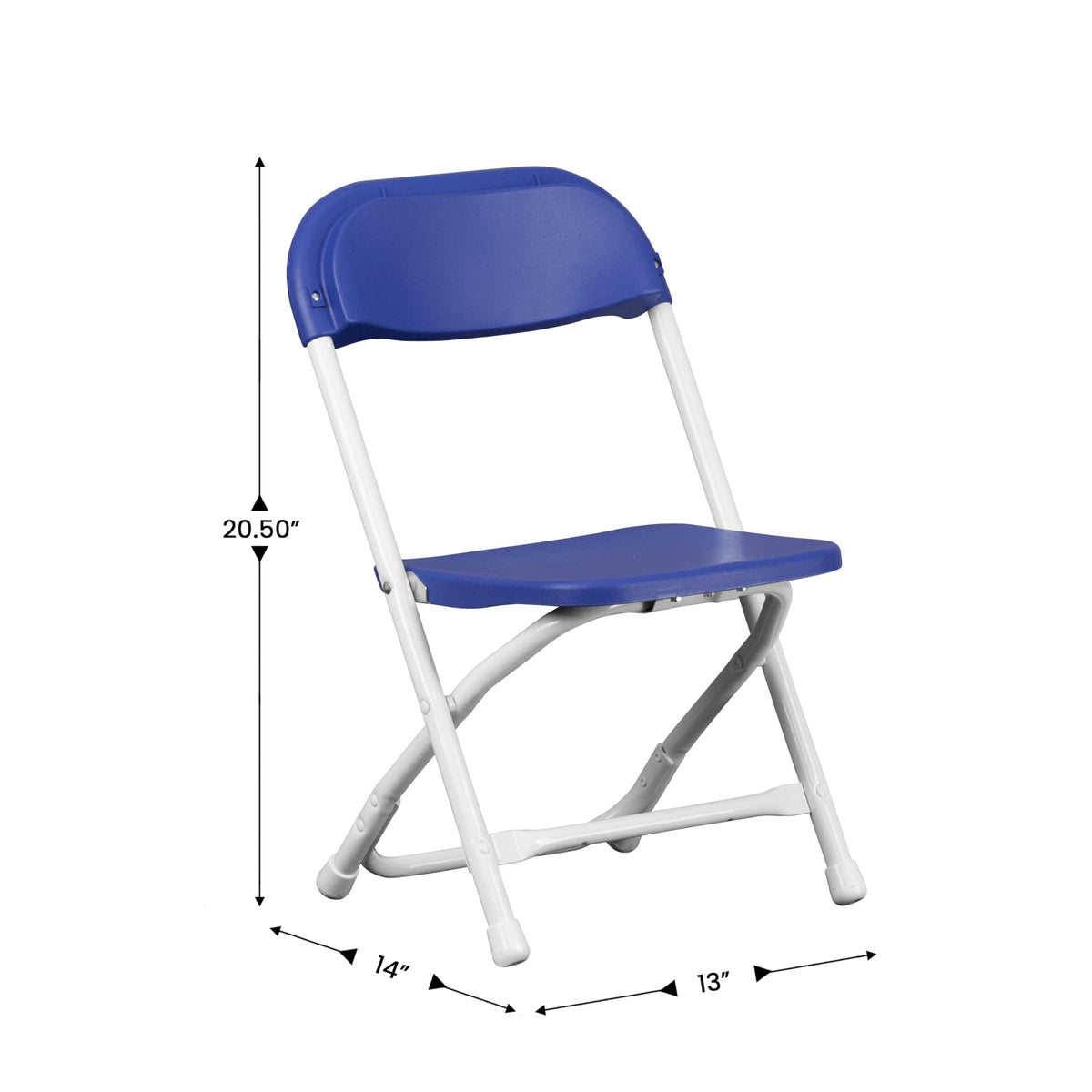 2 Pack Kids Blue Plastic Folding Chair