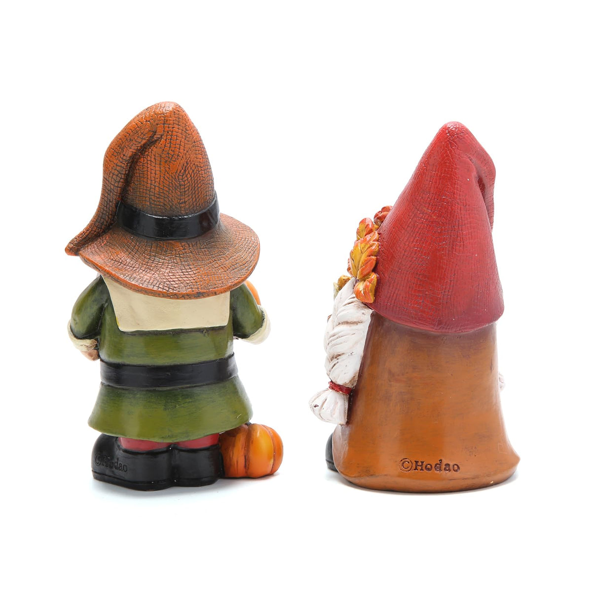 Fall Pumpkin Figurines, Thanksgiving Decorations, Set of 2