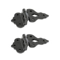 Pack of 2 Black Wrought Iron Offset Cabinet Hinge 3/8 Inch Hoosier Kitchen Cupboard Door Hardware Rustic Colonial
