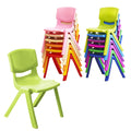 12Pcs Stackable School Chairs, Colorful Kids Plastic Chair for Toddlers with 11'' Seat, Kids Flexible Seating for