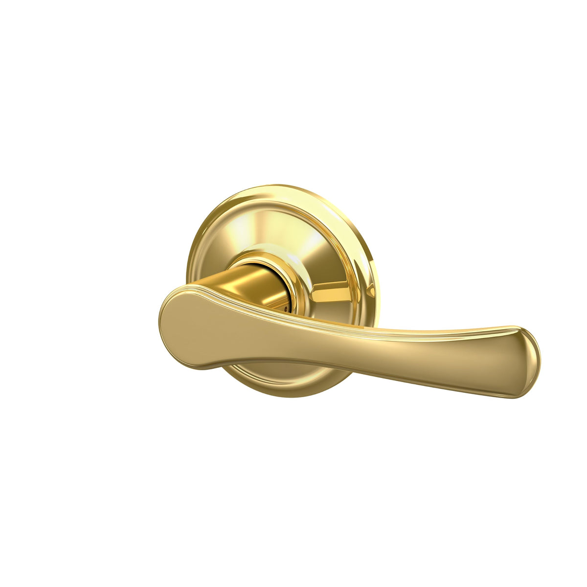 Avila Hall/Closet Passage Door Handle, Reversible, Bright Brass
