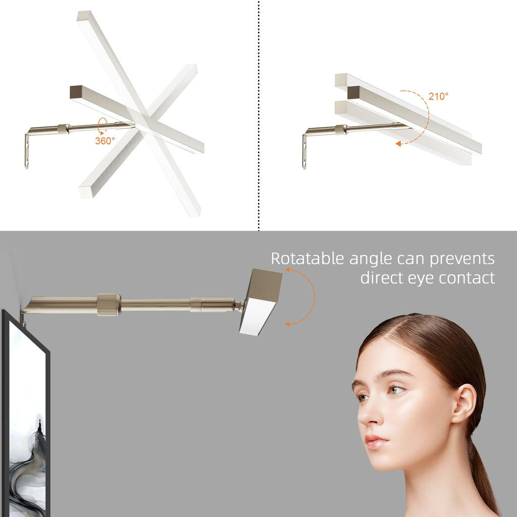 24" LED Picture Light Plug in, 9W Antique Brass Art Light