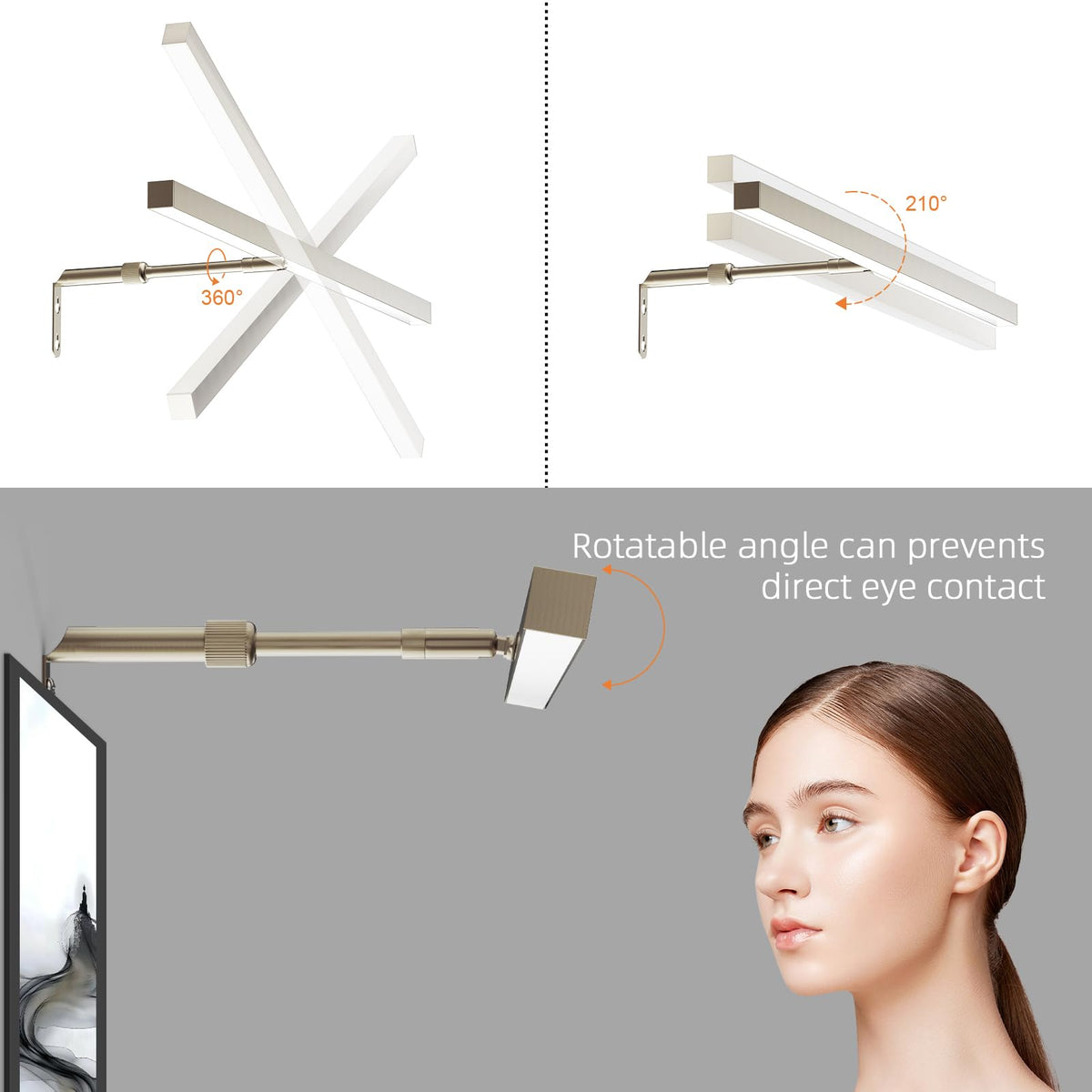 24" LED Picture Light Plug in, 9W Antique Brass Art Light