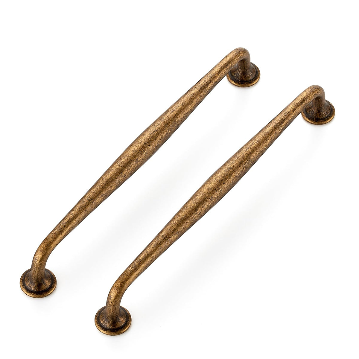 Antique Brass Cabinet Handles Solid Pulls 7-1/2 Inch 10 Pack
