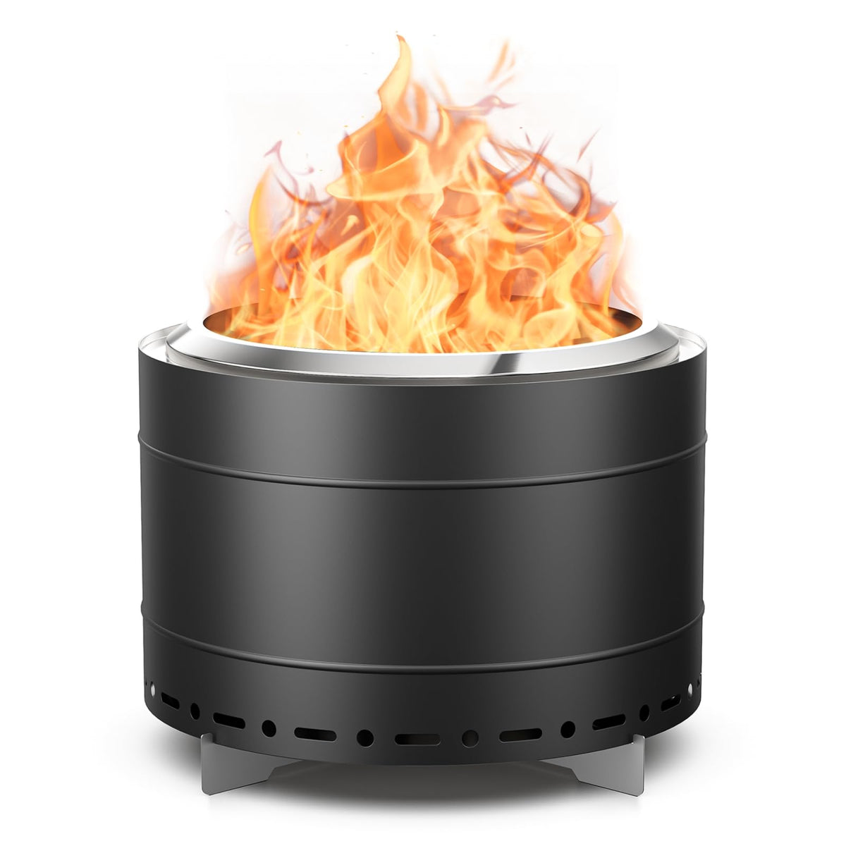 22 inch Smokeless Fire Pit with Carry Bag & Fire Poker
